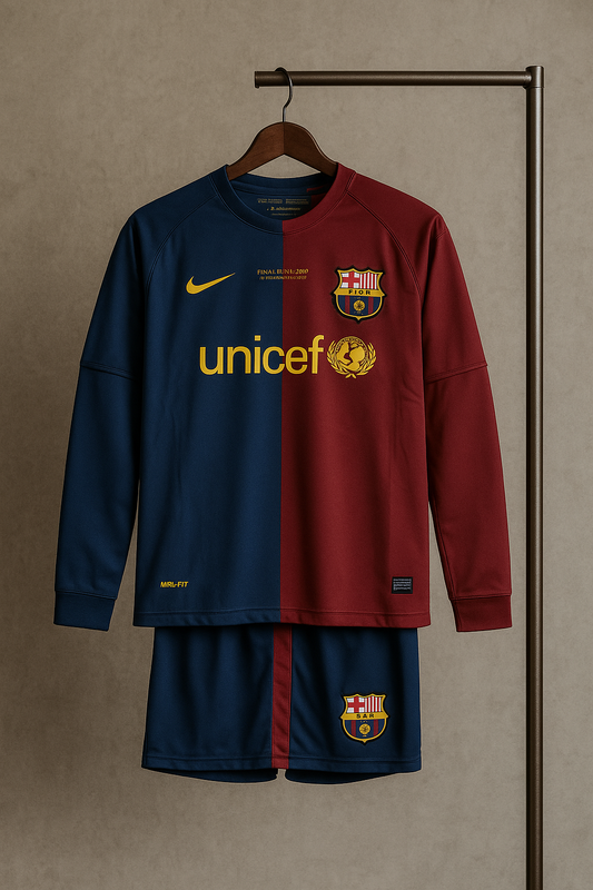 FC Barcelona 2008–09 Home Jersey Kit.(Embroidery)