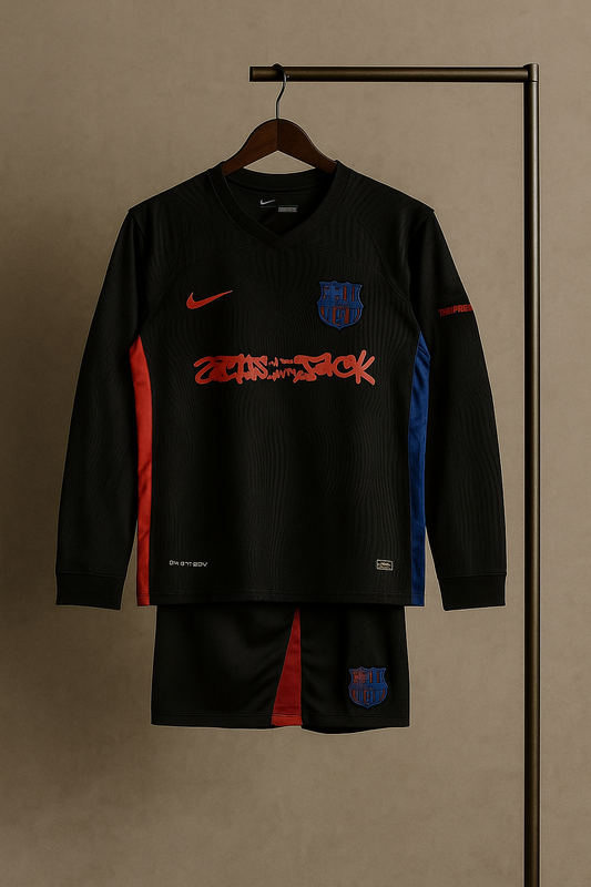 Barcelona x Travis Scott Special Edition Jersey Kit. (Embroidery)