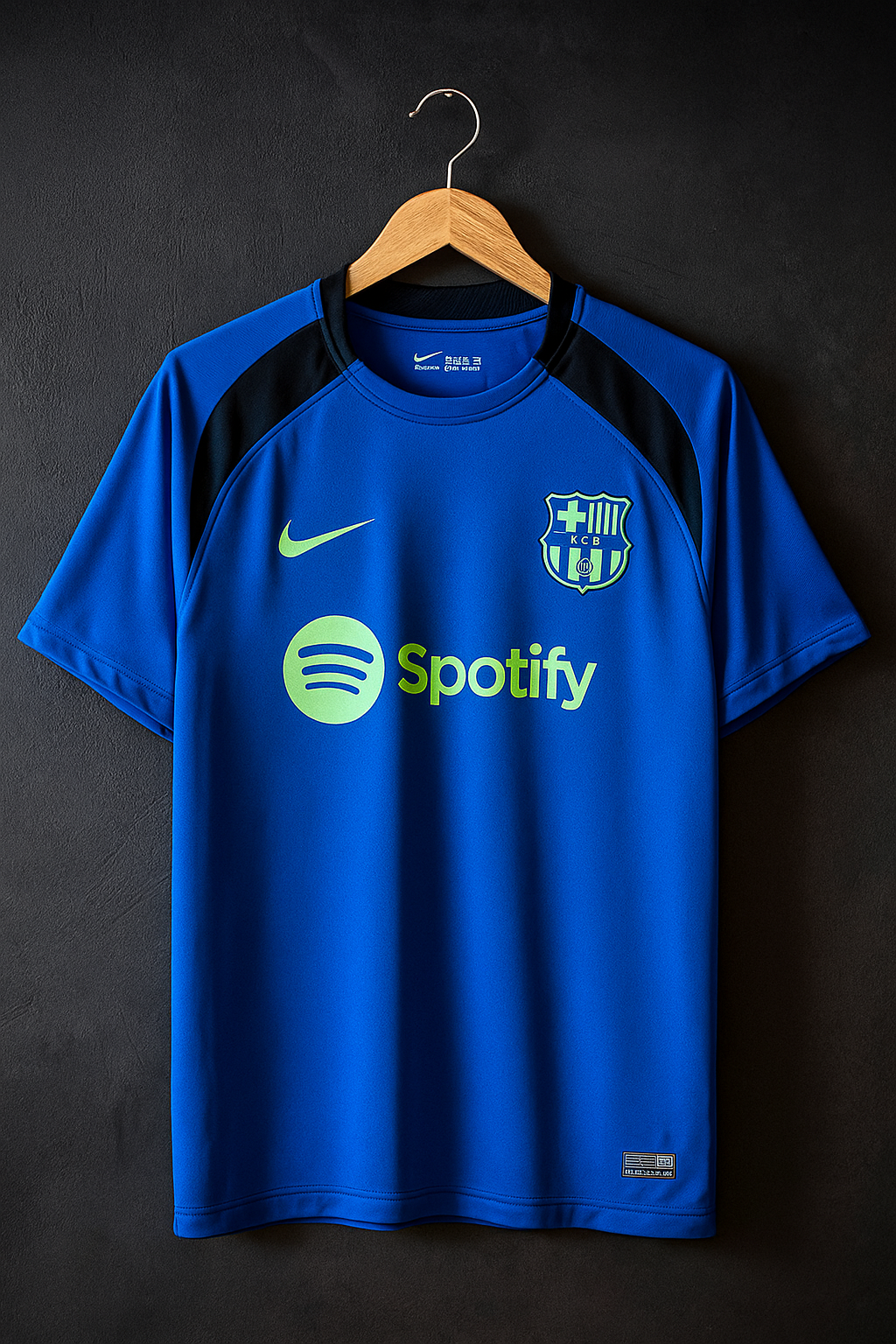 🔥 FC Barcelona Blue Training Jersey Kit. (Embroidery)