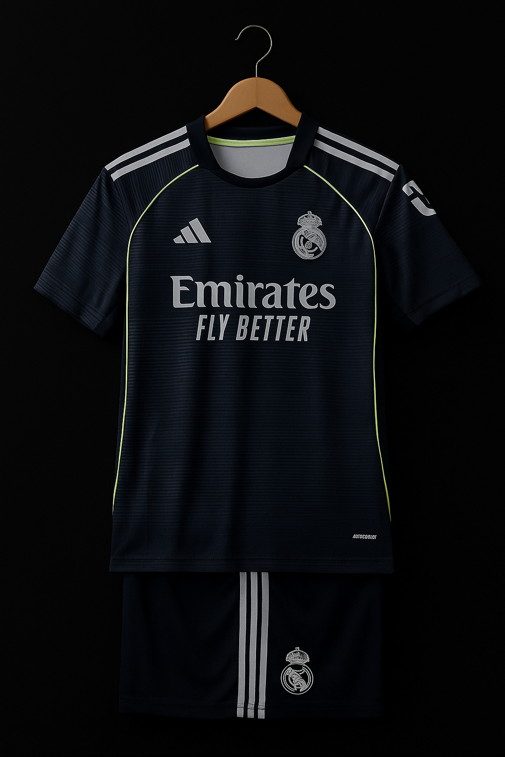 Real Madrid Navy Elite Edition Jersey Kit. (Embroidery)