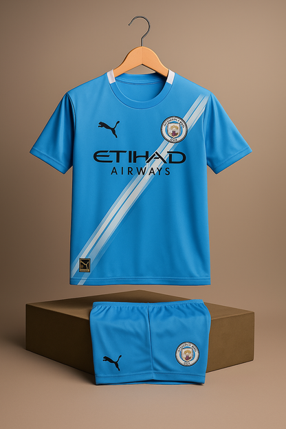 " Manchester City 2023/24 Home Jersey kit" ETIHAD AIRWAYS (Embriodery)