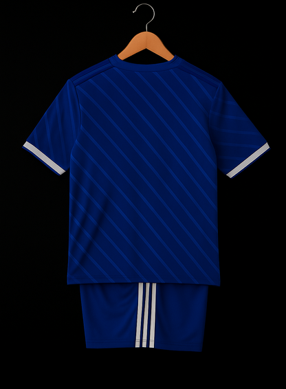 Real Madrid Royal Blue Edition Jersey Kit. (Embroidery)