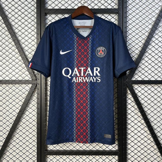 Paris Saint-Germain (PSG) 2023/24 Home Kit. QATAR AIRWAYS (Embriodery)